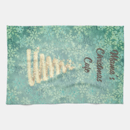 Mamma jul Cafe Festive Snöflingor Kökshandduk