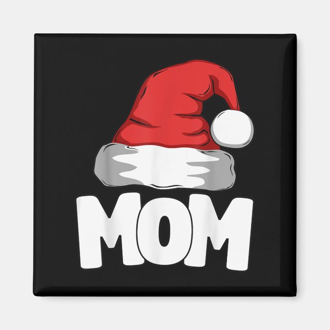 Mamma jul tomte matchande familj  magnet (Framsidan)