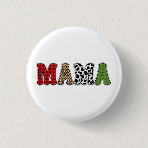 Mamma julrandigt mönsterdesign knapp