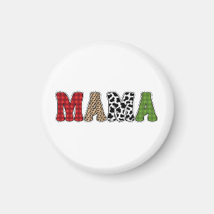 Mamma julrandigt mönsterdesign magnet
