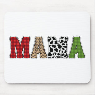 Mamma julrandigt mönsterdesign musmatta
