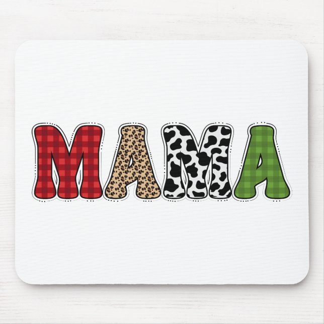 Mamma julrandigt mönsterdesign musmatta (Framsidan)
