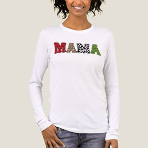 Mamma julrandigt mönsterdesign t shirt