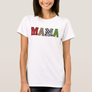 Mamma julrandigt mönsterdesign t shirt