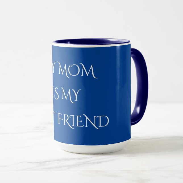 "MAMMA" kaffe eller te TVÅ TONED mugg. Mugg (Framsida höger)