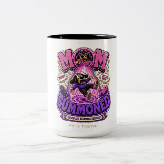 Mamma kallad Personlig Rollig Mamma T-Shirt, Anpas Två-Tonad Mugg