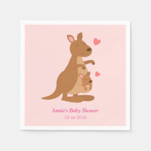 Mamma känguru och bebis Joeys baby shower servette Pappersservett