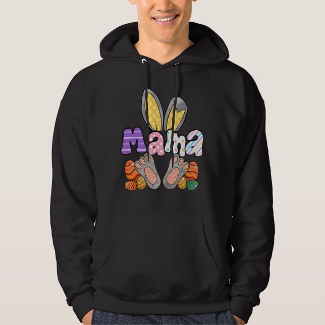 mamma kanin (2), retro, vintage hoodie (Framsida)
