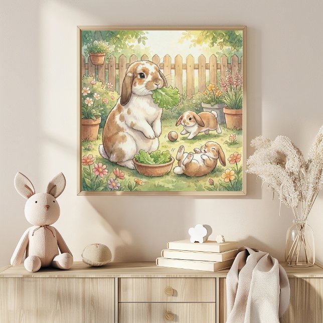 Mamma Kanin och Bebisar Barnkammare Poster (Skapare uppladdad)
