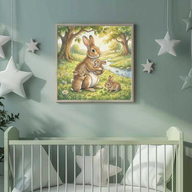 Mamma Kanin och hennes ungar dagis Poster (Skapare uppladdad)