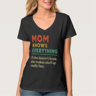 Mamma känner till allt Kvinnor Mors dag Vintage T Shirt