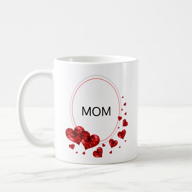 Mamma Kärlek Hearts Kaffemugg (Vänster)