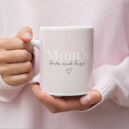 Mamma Kärlek & Hugs | Elegant Pastel Rosa Kaffemugg