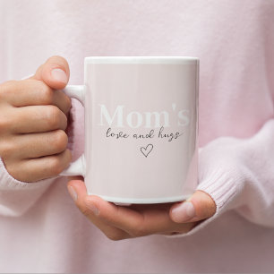 Mamma Kärlek & Hugs Elegant Pastel Rosa Kaffemugg