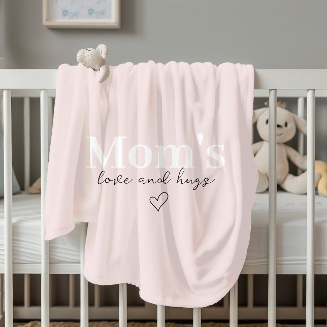 Mamma Kärlek & Hugs Rosa Mysigt | Mors dag Fleecefilt (Skapare uppladdad)