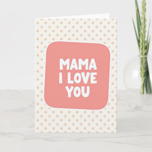 Mamma Kärlek Illustrationskort Kort (Framsida)