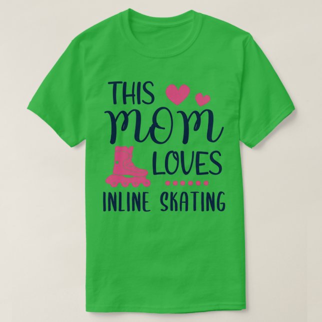 Mamma Kärlek infogar skating Dam Gift T Shirt (Design framsida)