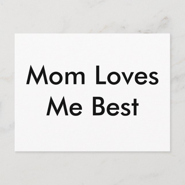 Mamma Kärlek Me Best Card Vykort (Framsida)