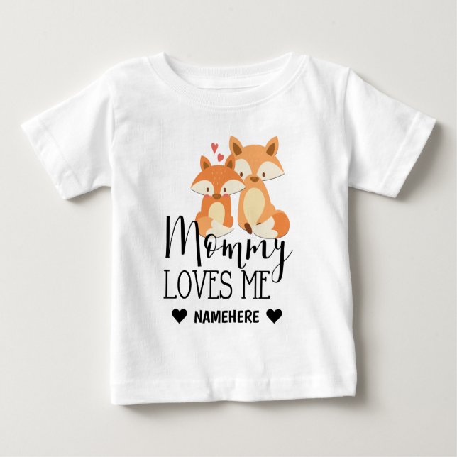 Mamma Kärlek Me -fox T Shirt (Framsida)