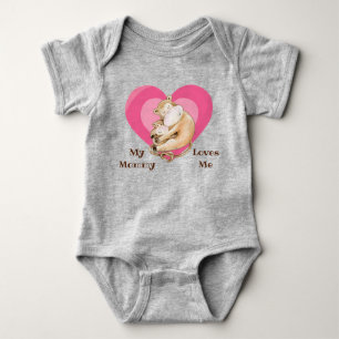 Mamma Kärlek Me Monkey Baby Bodykostym T Shirt