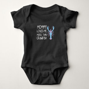  Mamma Kärlek mig mer än Kräftor,Lusj Baby Gift T Shirt