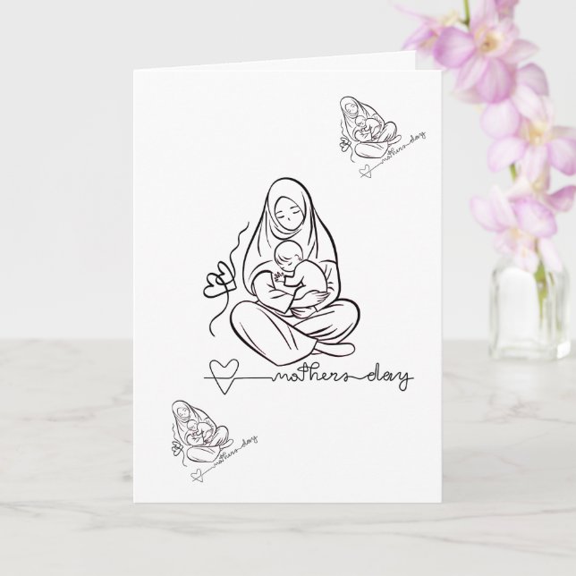 Mamma Kärlek Vacker Design Kort (Orkide)