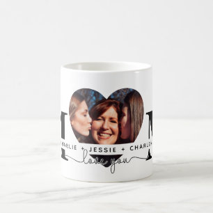 Mamma Kärlek You   Heart Photo Mors dag Kaffemugg
