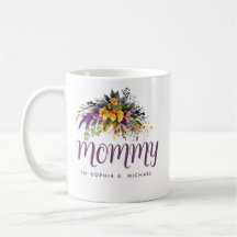 Mamma Kids Namn Blommigt Mors dag