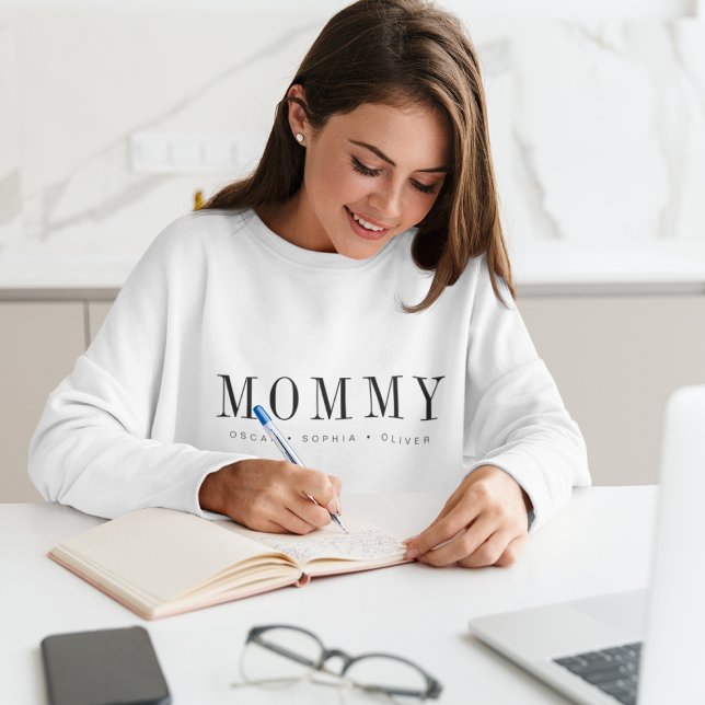 Mamma | Kids Namn Modern Classic Mors dag T Shirt (Skapare uppladdad)