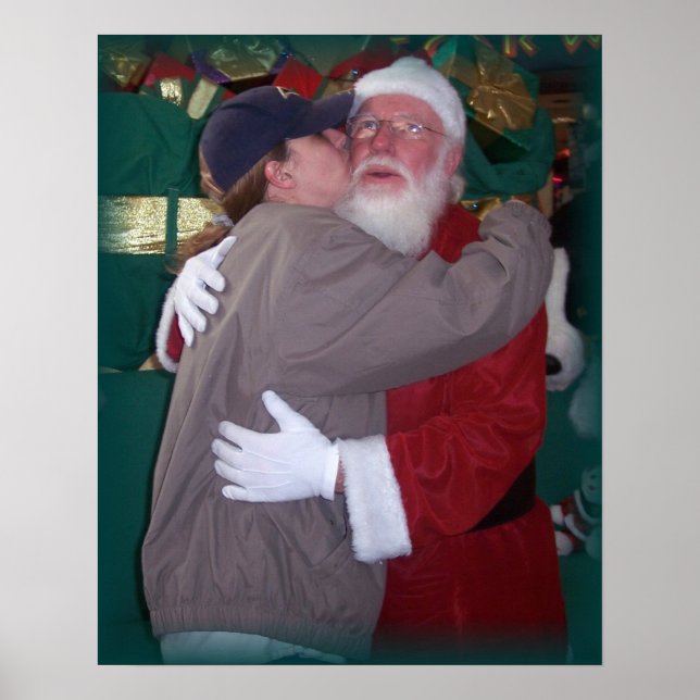 mamma kissing Santa Poster (Framsidan)