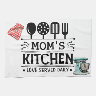 Mamma Kitchen Kärlek Served Daily Kitchen Towel Kökshandduk
