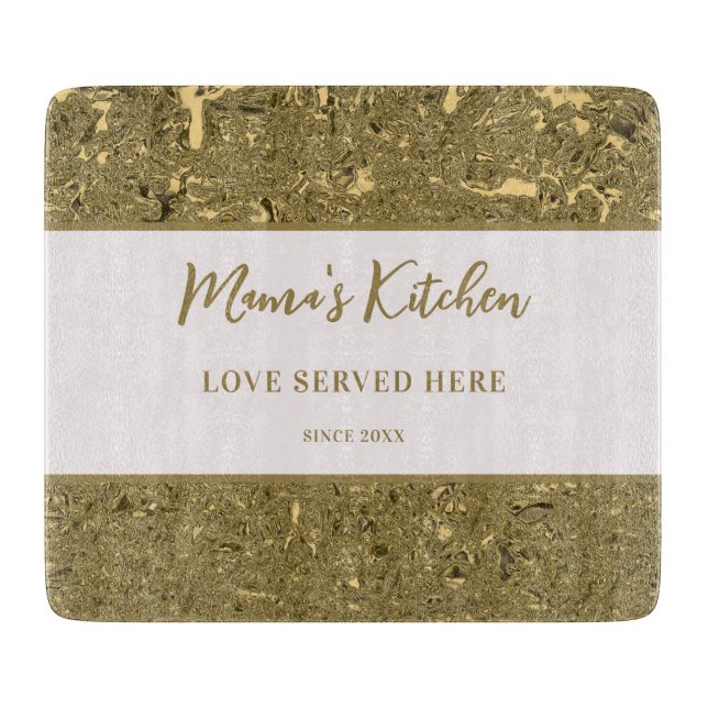 Mamma Kitchen Kärlek Served Farmhouse Crushed Guld (Framsidan)
