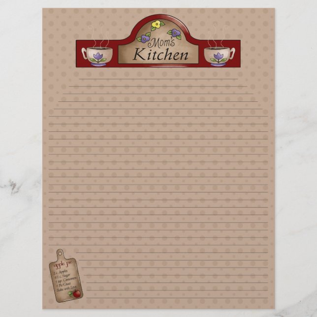 Mamma Kitchen Recipe Pages (länkade) (Framsida)
