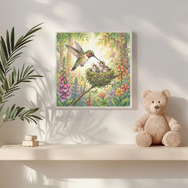 Mamma Kolibri och Kycklingars Plantskola Poster