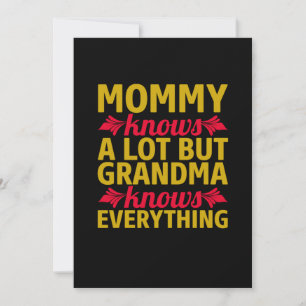 Mamma Konst Mormor Vet Allt Inbjudningar