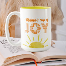 Mamma Kopp av Joy - gult solsken mugg