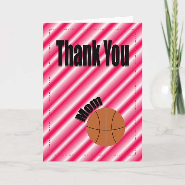 Mamma-kort för tack Basketball Team (Framsida)