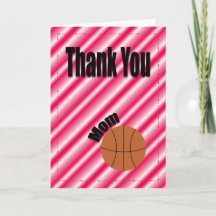 Mamma-kort för tack Basketball Team