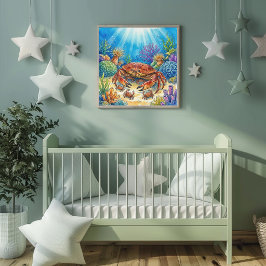 Mamma Krabba och ungarna dagis Poster