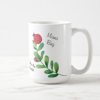Mamma Kryp + Baby Kryp kaffe mugg med en anläggnin