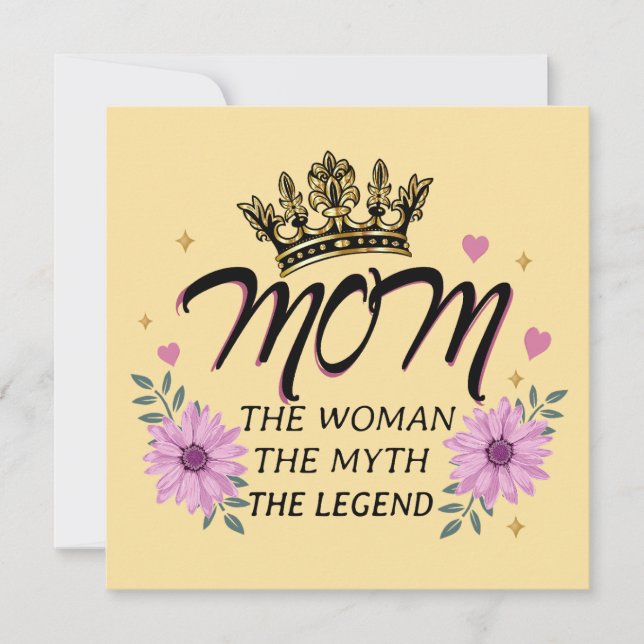 Mamma Kvinnan Myten Legenden Kort (Framsida)