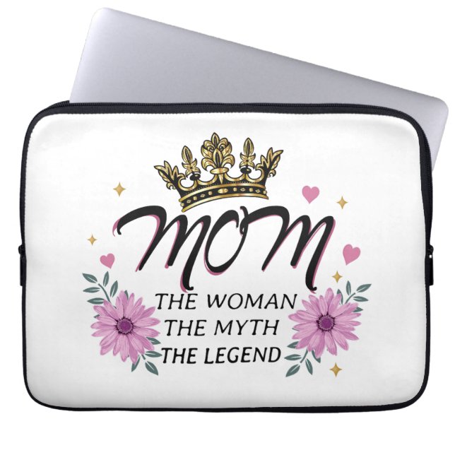 Mamma Kvinnan Myten Legenden Laptop Fodral (Framsidan)