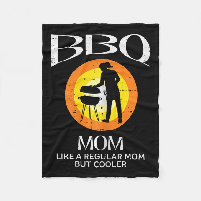 Mamma Kylare Grillning Kött Grillning Mors Dag Mam Fleecefilt (Framsidan)