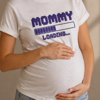 Mamma Laddar Graviditetsavslöjandeshirt T Shirt