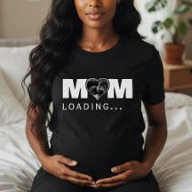 Mamma Laddar Hjärtfoto Ultraljud Babyfirande