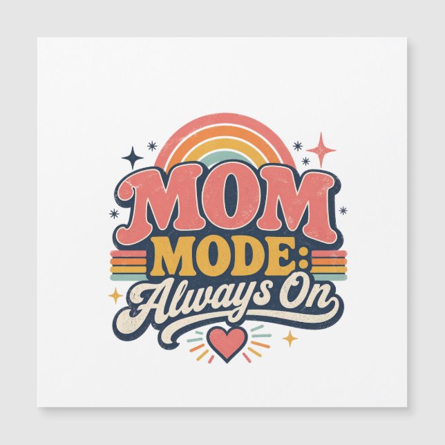 Mamma-läge Alltid På Retro Mors Dag Present (Framsida)