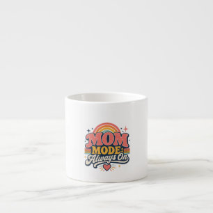 Mamma-läge Alltid På Retro Mors Dag Present Espressomugg