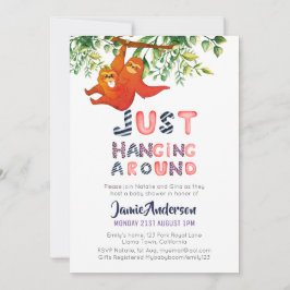 Mamma LATTRÄG Hänger Runt Lite Blå Bebis Pojke Inbjudningar