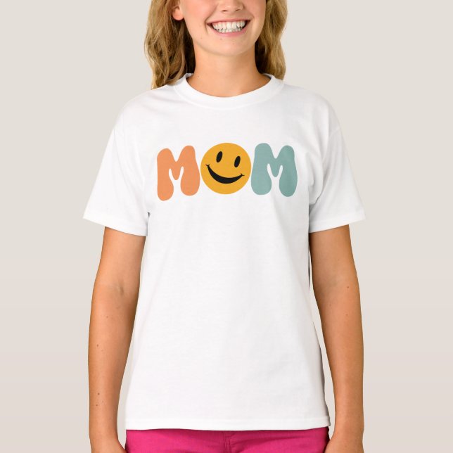Mamma Leende Ansikte T Shirt (Framsida)