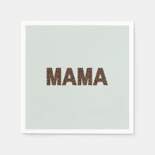 'Mamma' Leopard Design Mjuk Eukalyptusdimma Pappersservett